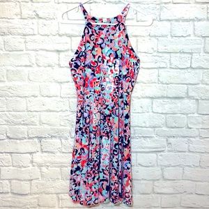 NWT Bar III Colorful Abstract Sleeveless A-Line Dress Size Small